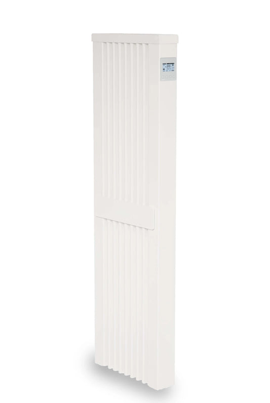 Elektroheizung im modernen Wohnzimmer mit Sessel Wandheizkörper AeroFlow Tall vor heller Wand 
Kompakte Elektroheizung im Badezimmer neben Handtüchern
Slim Elektroheizung unter dem Fenster installiert 
Heizkörper mit Schamottespeicher in neutralem Interieur 
Elektroheizung im Homeoffice neben Schreibtisch Weißer 
Heizkörper mit Thermostat an Steckdose Wohnzimmer mit Pflanze und flachem Heizkörper 
Bad mit Spiegel und schmaler Wandheizung 
Kinderzimmer mit sicherer Elektroheizung an der Wand 